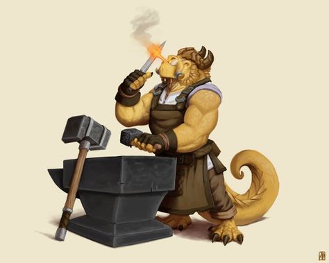 Forge Cleric Dnd, Dragonborn Blacksmith, Brass Dragonborn, Dragonborn Artificer, Forge Cleric, Dnd Dragonborn, He Is The One, Dnd Races, Campaign Ideas