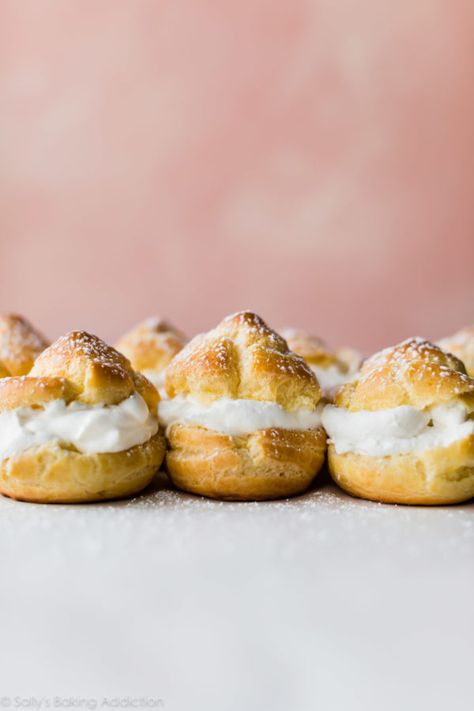 Easy Pate A Choux Recipe, Choux Cream Puff, Choux Recipe, French Cruller, Cruller Donuts, Choux Cream, Sallys Baking, Dessert Treats, Cream Puff Recipe