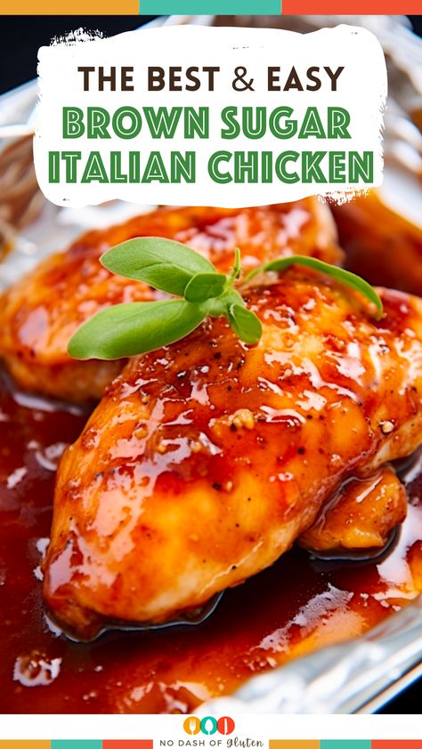 Honey Italian Chicken, Brown Sugar Italian Chicken Crockpot, Italian Main Dishes Chicken, Italian Chicken Meal Prep, Good Seasons Italian Dressing Mix Recipe Chicken, Brown Sugar Chicken Recipes, Easy Italian Chicken Recipes, Chicken With Italian Dressing, Chicken With Brown Sugar