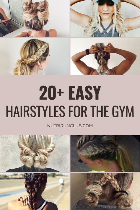 Are you tired of going to the gym for a workout and not knowing what to do with your hair? I feel you! Usually, I just throw my hair in a messy ponytail and call it a day, but in this post, we will round up the easiest hairstyles to look good and feel great during your workout. You will never be caught having a bad hair day again... Read more: gym hairstyles, hairstyles for the gym, cute gym hairstyles, gym hairstyles for long hair, easy gym hairstyles. Updos For Outdoor Activities, Spa Day Hairstyle, Hairstyles For Yoga Workout Hair, Easy Workout Hairstyles For Long Hair, Medium Length Gym Hairstyles, Hairstyles For Working Out, Work Out Hairstyles, Cute Workout Hairstyles, Gym Hairstyles For Medium Hair