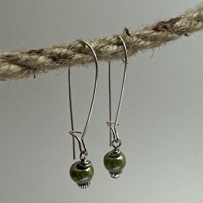 EARRINGS  Beaded On Kidney Hook  | eBay Coin Bead Earrings, Kidney Wire Earrings Diy, Paper Mache Earrings, Kidney Hook Earrings, Nickel-free Vintage Drop Beaded Earrings, Handmade Vintage Coin Earrings, Bead Embellishment, Handcrafted Artisan Jewelry, Earrings Beaded