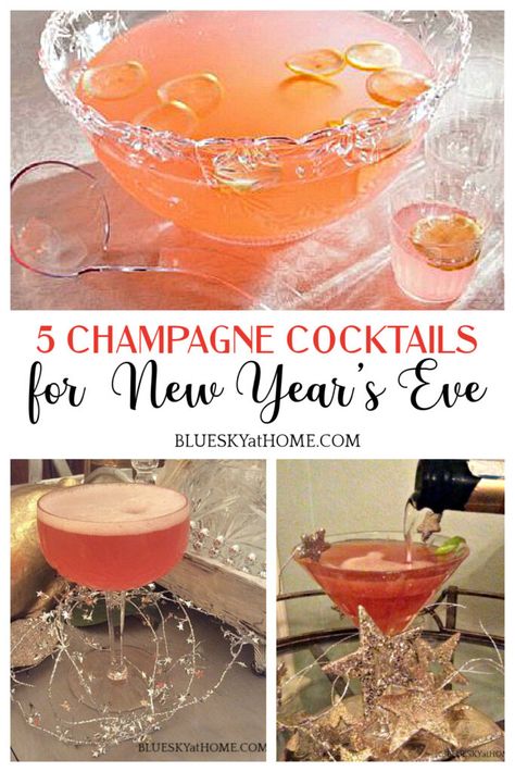 Nye Drinks, New Years Eve Drinks, New Year's Drinks, New Years Cocktails, Champagne Punch, Champagne Drinks, Champagne Cocktails, Cranberry Juice Cocktail, Fine Cooking