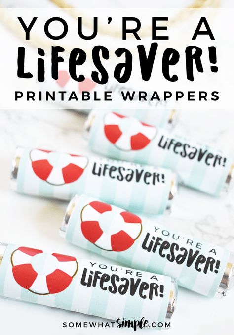 These lifesaver printables are a simple, darling, and perfect way to say thank-you! Lifeguard Appreciation Ideas, Lifesaver Candy Sayings, Thankful Gifts, Staff Wellbeing, Lifesaver Candy, Scuba Vbs, Candy Quotes, Coffee Gift Basket, Small Thank You Gift