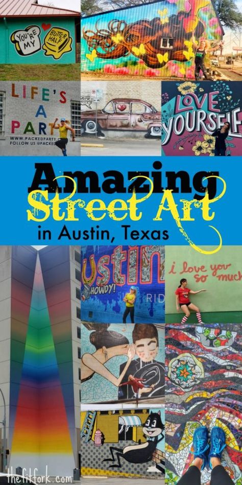 Amazing Street Art in Austin Texas: a collection of iconic and eclectic murals, mosaics and other colorful sights in this fun, laid-back, live-music town. Austin Murals, Amazing Street Art, College Town, Life Inspiration, Austin Texas, Show Up, Enjoy Life, Live Music, Really Cool Stuff