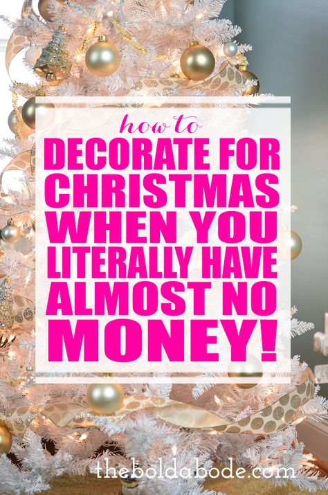 How to Decorate for Christmas on a Tight Budget... like when you literally have almost no money! In this post, we're talking all about Budget Christmas Decorating. I love Christmas, but sometimes, I get super frustrated when times are tight. Like this year. We've had a doozy of a year when it comes to finances, but I'm not dismayed. I know from experience that it is possible to decorate when you have literally almost no money! So this year, I'm pulling all of my Christmas mojo and budget decorat Budget Christmas, Decorate For Christmas, Christmas Background Images, Christmas Decorations Garland, Christmas Crafts To Make, A White Christmas, Paper Flower Crafts, Christmas On A Budget, Navidad Diy