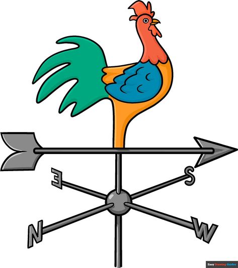 Learn How to Draw a Weathervane: Easy Step-by-Step Drawing Tutorial for Kids and Beginners. #Weathervane #drawingtutorial #easydrawing. See the full tutorial at https://easydrawingguides.com/how-to-draw-a-weathervane/ . New Drawing Ideas, Science Drawing, Easy Drawing Guides, Drawing Steps, Wind Vane, Arrow Drawing, Drawing Guides, Science Crafts, Weather Instruments