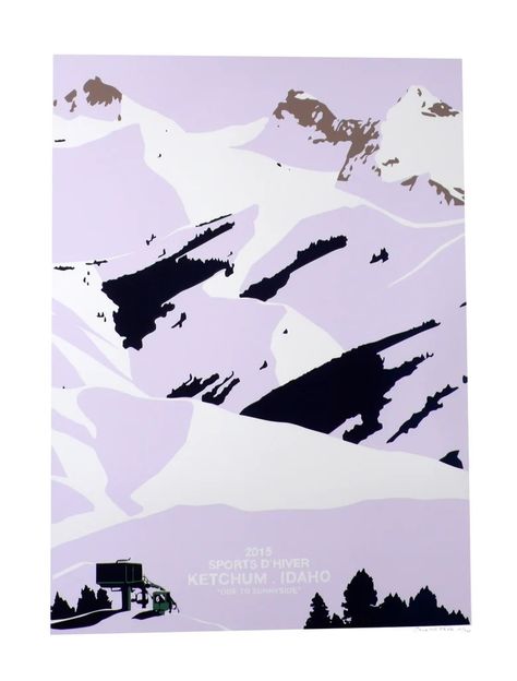 Jack Weekes Sun Valley, Idaho Ski Designs, Mountain Inspiration, Bird Silhouette Tattoos, Sun Valley Idaho, Mountain Illustration, Silhouette Tattoos, Mountain Valley, Bird Silhouette, Sun Valley