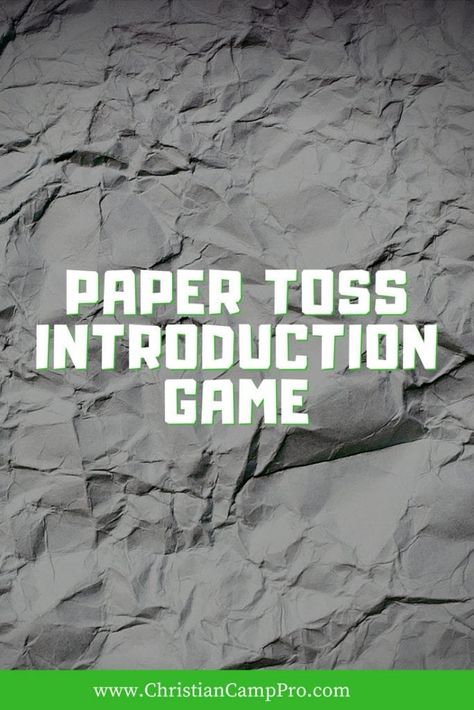 Are you looking for an exciting and fun introduction game to start off your Christian camp? Then, the paper toss introduction game is perfect for you! Pajama Party Games, Ice Breaker Games For Adults, Christian Games, Natural Playscapes, Meeting Games, Introduction Activities, Kids Faith, Youth Group Activities, Christian Camp