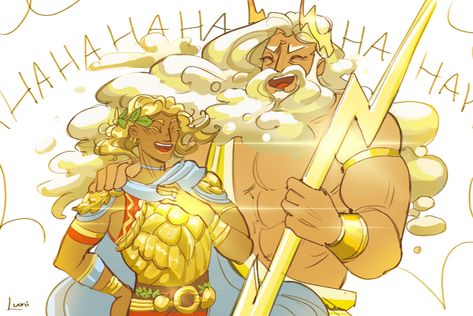 Greek Myths Stories, Hermes And Apollo, Percy Jackson Gods, Zeus And Hades, Playing Favorites, Apollo And Artemis, Greek Mythology Humor, Dibujos Percy Jackson, Greek Mythology Art