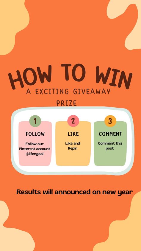 Enter our Pinterest Giveaway by following us and repinning this image. You could be the lucky winner of a new year surprise prize! Giveaway Contest Ideas, Bodycare Branding, Giveaway Post Design, Giveaway Image Instagram, Giveaway Graphic Design, Giveaway Graphic, Promo Banner, Giveaway Ideas, Giveaway Post