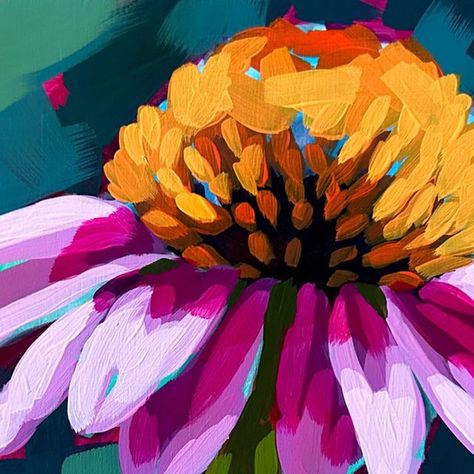 Ali Kay, Painting Step By Step, Abstract Flower Art, It's Coming, Abstract Flower Painting, Arte Inspo, September 2, Flower Art Painting, Painting Art Projects