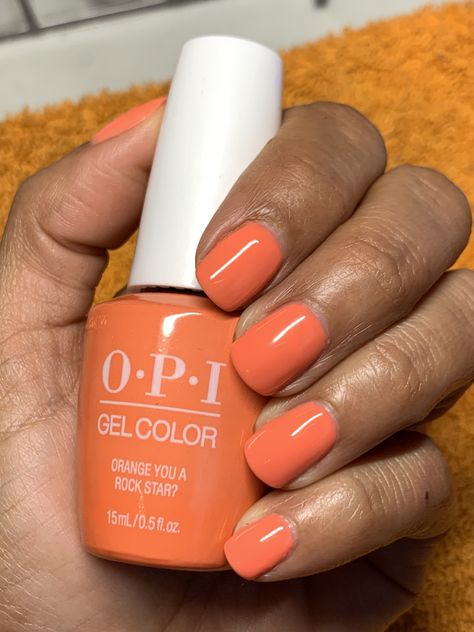 Orange Toenails, Orange Short Nails, Orange Opi Gel Polish, Orange Creamsicle Nail Color, Light Orange Nails, Opi Orange Nail Polish, Orange Fingernail Polish, Orange Red Nail Polish, Opi Orange Red Nail Polish