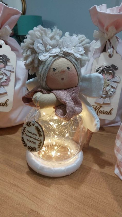 Fairy Diy Crafts, Santas Coming, Handmade Angels, Angel Crafts, Fairy Garden Houses, Christmas Dolls, Bottle Lights, Christmas Crafts Decorations, Arts And Crafts Supplies