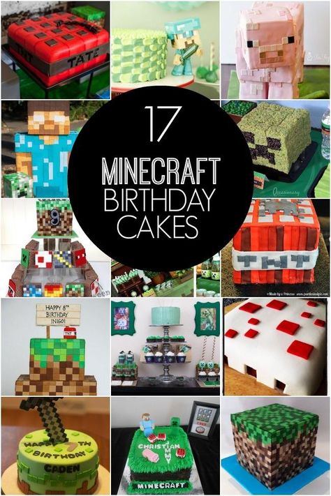 Minecraft Birthday Cakes, Pastel Minecraft, Minecraft Birthday Cake, Easy Minecraft Cake, Gaming Party, Minecraft Theme, Spaceships And Laser Beams, Happy 8th Birthday, Minecraft Birthday Party