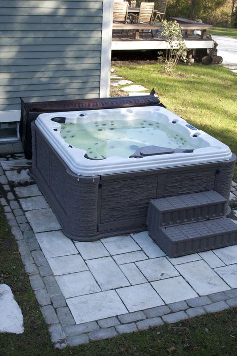 Whirlpool Deck, Tubs Ideas, Backyard Hot Tub, Hot Tub Ideas, Patio Stone, Hot Tub Landscaping, Hot Tub Patio, Hot Tub Designs, Hot Tub Gazebo