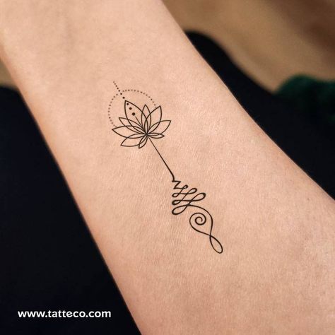 Tattoos For Women Sleeve, Unalome Tattoos, Lotus Tattoo Meaning, Lotus Unalome, Tattoos Fine Line, Lotus Tattoo Design, Unalome Tattoo, Muster Tattoos, Spine Tattoos For Women