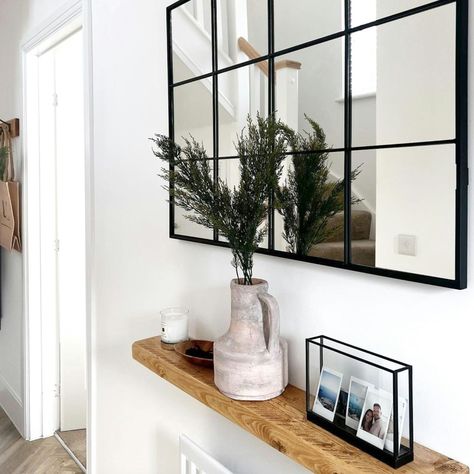 Every picture tells a story. What memories adorn your hallway shelf? 🖼 🏠 🖤 📸: @our.devon.redrow #bensimpsonfurniture #shelves #hallwaydecor #floatingshelves #rustichome Floating Shelf Hallway, Hallway Shelf Ideas, Shelf Hallway, Hallway Shelf, Every Picture Tells A Story, Shelf Styling, Floating Shelf, Hallway Decorating, Rustic House