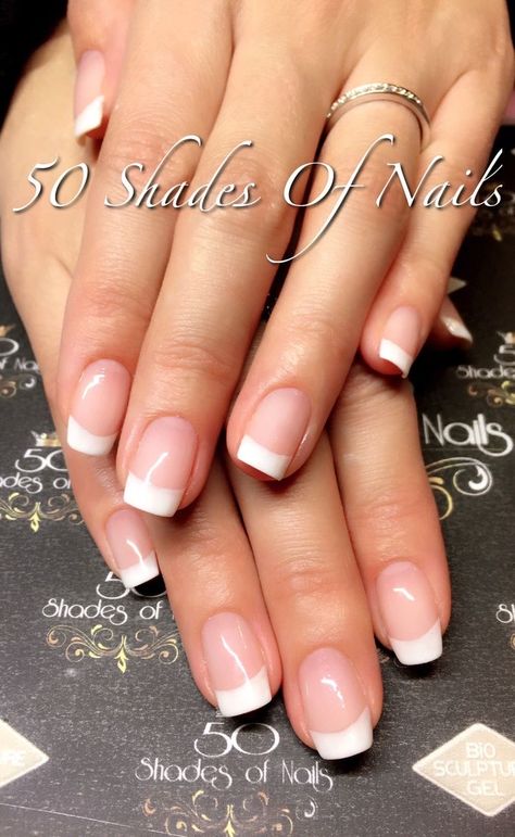 French Polish Gel Nails, Bio Gel French Manicure, French Tip With Gel Polish, Long French Manicure Nails, French Manicure Nails Long, French Manicure Squoval, Short Gel French Manicure, French Tip Manicure Ideas, France Manicure