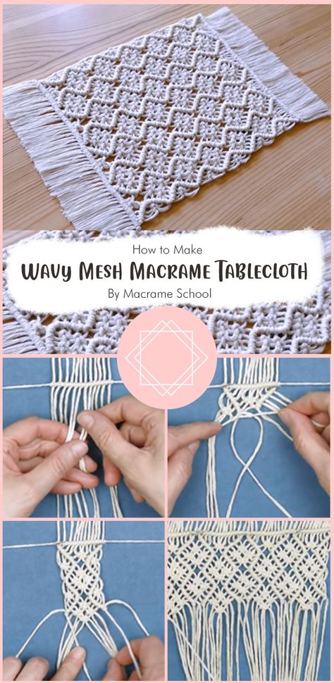 In this tutorial, Macrame School will guide you through the steps of creating a stunning macrame tablecloth that will not only elevate your interior design but also serve as a testament to your craftsmanship. Macrame Tablecloth, Macrame School, Tablecloth Pattern, Tutorial Ideas, Macrame Knot, Macrame Ideas, Pattern Tutorial, Macrame Patterns, Round Tablecloth