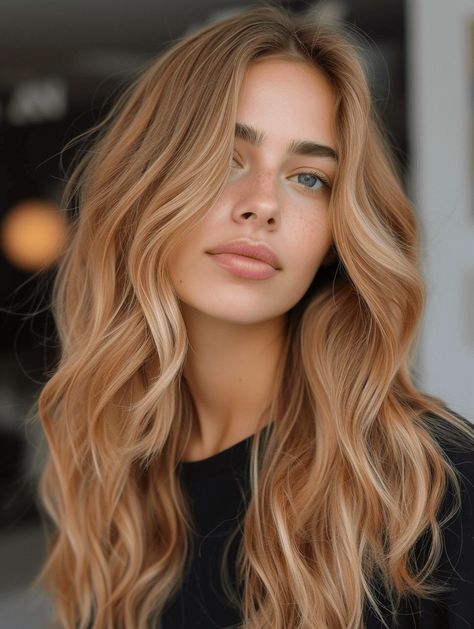 Strawberry Blonde Honey Hair, Different Shades Of Strawberry Blonde, Strawberry Champagne Hair, Rusty Ginger Copper Hair, Strawberry Copper Blonde Hair, Red Hair Ideas For Blondes, Strawberry Beige Hair, Auburn To Blonde, Strawberry Beige Blonde Hair