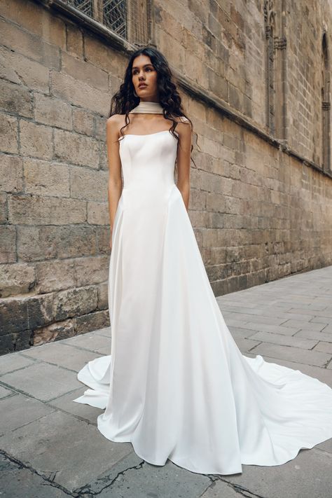 Silk wedding dress simple