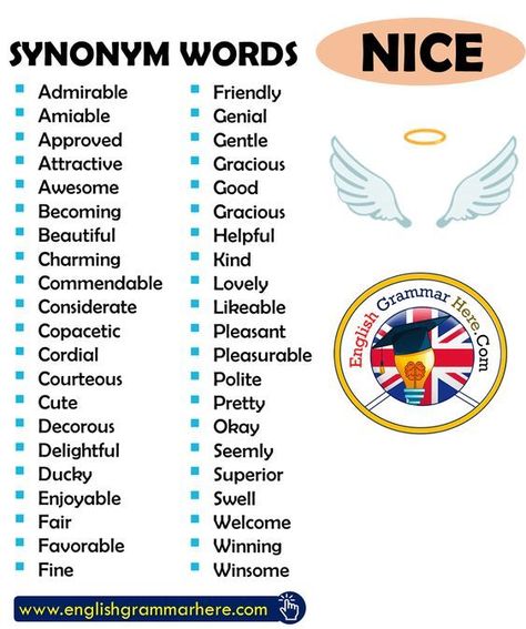 Nice Synonyms, English Synonyms, Opposite Words List, Informal Words, Ielts Vocabulary, Words List, Opposite Words, Essay Writing Skills, Good Vocabulary Words