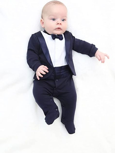 Baby Boy Gentleman Romper,Baby boy baptism outfit,Baby Boy 1st birthday, Baby boy Tux, Baby Boy Christening clothes, Baby boy wedding romper Baby Boy Formal Outfit Wedding, Navy Tuxedos, Outfit Baby Boy, Gentleman Outfit, Baptism Outfit, Tuxedo Suit, Comfortable Design, Easy Dressing