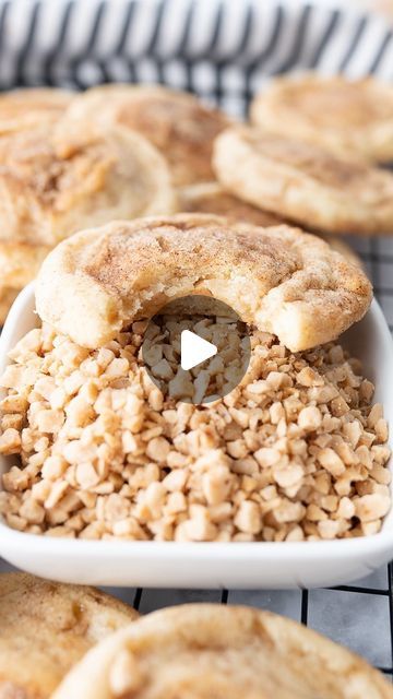 Karli | Family Food Blogger on Instagram: "Inspired by Starbucks Toffee Doodles, these cookies will satisfy any sweet tooth! 😋 Imagine your favorite cookie, rolled in a sugar-cinnamon mixture, and stuffed with crunchy toffee bits. 

Enjoy these cookies any time with my copycat recipe!

Search ‘toffee doodle’ using the link in my bio @cookingwithkarli or on page  42 of my 3rd cookbook, The Merry Cookie Lover

#toffee #toffeebits #cookies #snickerdoodles #cinnamon #cinnamonsugar #foodies #foodblog #foodblogfeed #recipesofinstagram #dessert #cookies #cookielover #starbies #starbucks #christmas #christmasinjuly" Toffee Doodles, Toffeedoodle Cookies, Dessert Cookies, Toffee Bits, Starbucks Copycat, Starbucks Christmas, Perfect Cookie, Cat Recipes, Family Food