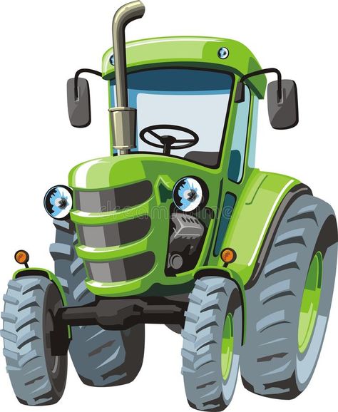 Cartoon Tractor, Tractor Clipart, Tractor Coloring Pages, Farm Cartoon, Cake Designs For Kids, Tractors For Kids, Bride And Groom Silhouette, Tractor Tire, Clip Art Pictures