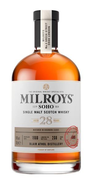 Blair Athol 28 Years Old (Milroy’s of Soho) Whiskey Packaging, Whisky Packaging, Whisky Shop, Whiskey Label, Whiskey Brands, Alcohol Packaging, Whisky Tasting, Bottle Label Design, Whisky Bottle