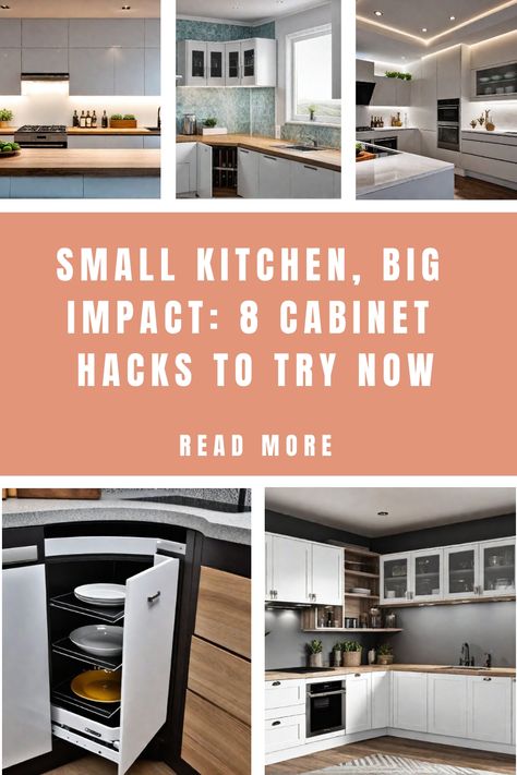 Breathe new life into your small kitchen with these 8 ingenious cabinet remodel ideas. Learn how to use vertical storage, corner cabinets, and more to boost storage, organization, and style for your kitchen project. Shelving Corner, Kitchen Corner Cabinet Ideas, Cabinet Hacks, Cramped Kitchen, Hacks To Try, Kitchen Big, Corner Cabinets, Upper Kitchen Cabinets, Corner Kitchen Cabinet