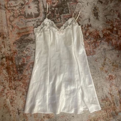 Never Worn, Like New Condition Lingerie From Victoria's Secret Circa 2000's White Lingerie Outfit, 1999 Fashion, White Lace Babydoll, Victoria Secret Slip Dress, Coquette Lingerie, Red Cami, Vintage Victoria Secret, Sheer Slip Dress, Visual Archive