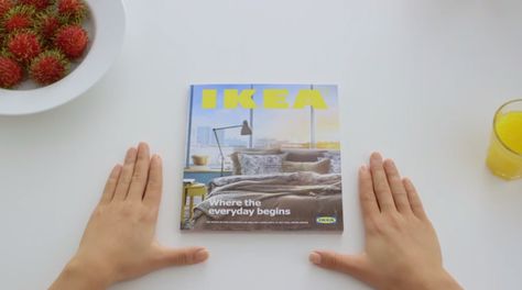 Introducing the 2015 IKEA catalog: the coolest, sleekest new gadget on the market Book Commercial, Ikea Ad, Ikea Book, Ikea 2015, Ikea Catalog, Performance Marketing, Ikea Store, Great Ads, Creative Advertising