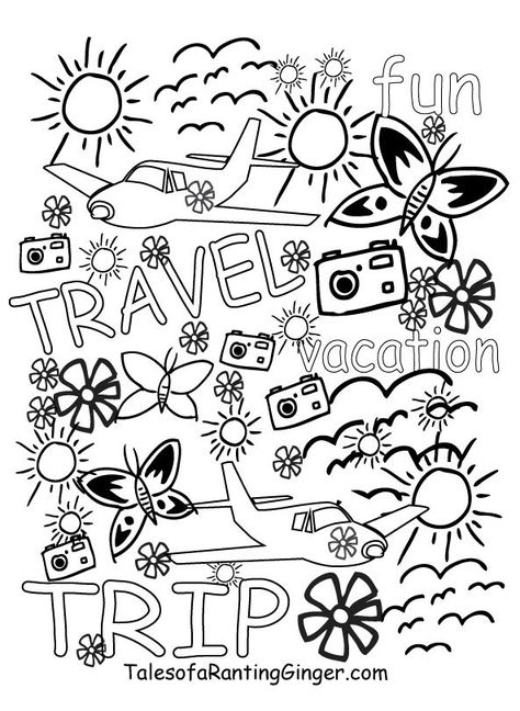 Travel Colouring page for adults and kids. Travel Coloring Pages, Travel Printables, Paw Patrol Coloring, Kid Coloring Page, Truck Coloring Pages, Bookmarks Kids, Toddler Travel, Coloring Pages To Print, Cute Coloring Pages