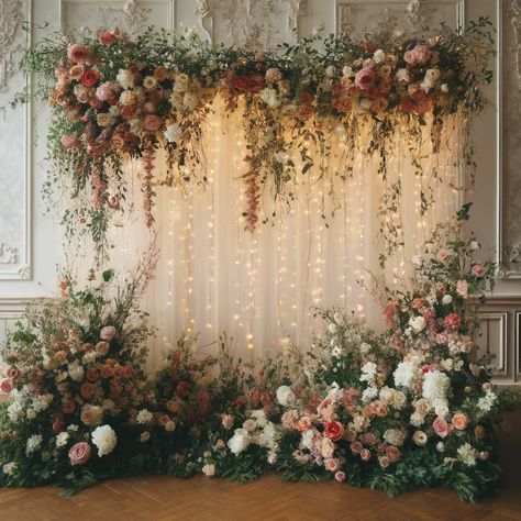 The Ultimate Guide to Using Garlands for Your Wedding Reception (4) Reception Backdrop, Enchanting Wedding, Barn Reception, Floral Garland, Yellow Wedding, Pole Barn, Reception Ideas, Photo Backdrop, Reception Decorations