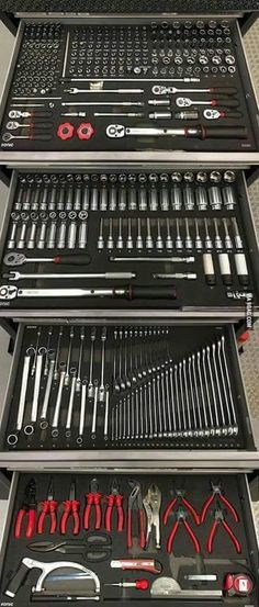 Officine In Garage, Garage Tool Organization, Dune Buggies, Mac Tools, Garage Tool Storage, Garage Organize, Tool Box Organization, Workshop Organization, Tool Boxes