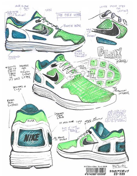 nike-Sketches-Lunar-Flow-1 Sneakers Sketch, Different Shoes, Sport Shoes Design, Sneakers Drawing, Shoe Sketches, Footwear Design, Shoe Design Sketches, Industrial Design Sketch, Sneaker Art