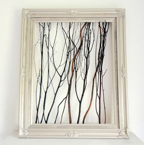 picture frame Twigs Diy, Twig Crafts, Rama Seca, Twig Art, Branch Art, Branch Decor, Diy Holz, Décor Diy, Nature Crafts