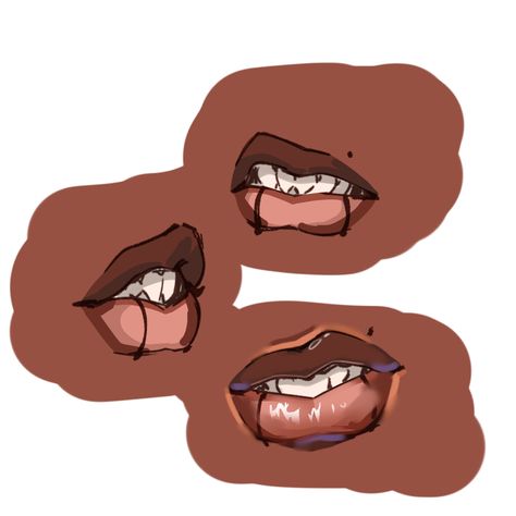 Mouth Shape Reference, Pose Ideas Reference Photo, Mouth Inspo Drawing, Black Nose Drawing Reference, Shocked Mouth Reference, How To Draw Poc Lips, Lip Bite Reference, Black Lips Drawing Reference, How To Draw Black Lips