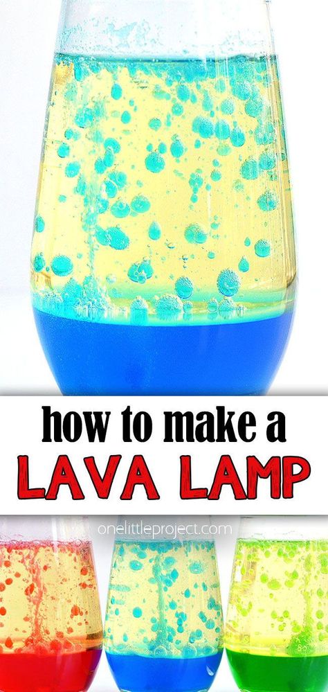 Learn how to make a lava lamp and watch the bubbles float up and down! These homemade lava lamps are such a fun and easy science experiment and they're so mesmerizing to watch! The perfect kids activity to learn about density and acid-base reactions. How To Make Lava Lamps Diy, Home Made Lava Lamps, Lava Lamp Experiment For Kids, Diy Backdrop Ideas, Lava Lamp For Kids, How To Make Lava, Lava Lamp Experiment, Homemade Lava Lamp, Cool Lava Lamps