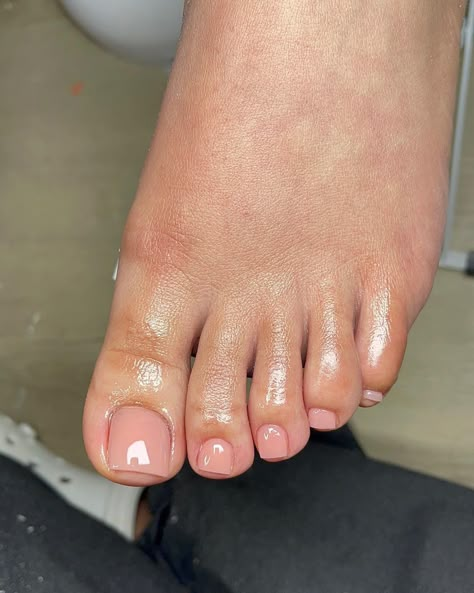 Pink Pedicure, Short Coffin Nails Designs, Gel Toe Nails, Acrylic Toes, Acrylic Toe Nails, Toe Nail Color, Nude Nail Designs, Cute Toe Nails, Nail Jewels