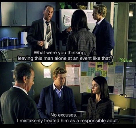 The Mentalist Funny, Funny Tv Shows, Detective Shows, Patrick Jane, Tv Shows Funny, Drama Free, Simon Baker, The Mentalist, Tv Show Quotes