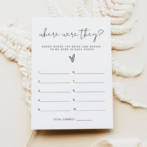 ADELLA Where Were They Bridal Shower Game Card Where Were They Bridal Shower Game, Shower Supplies, Bridal Shower Game, Game Card, Newlywed Gifts, Wedding Announcements, Free Birthday Invitations, Shower Design, Free Birthday Invitation Templates