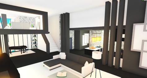 Modern Aesthetic Black and White Roblox Adopt Me Treehouse Build Adopt Me Treehouse, Adopt Me Small House Ideas, Ideas Dormitorio, Roblox Builds, Modern Treehouse, Casa Aesthetic, Roblox Adopt Me, Building A Treehouse, Adopt Me