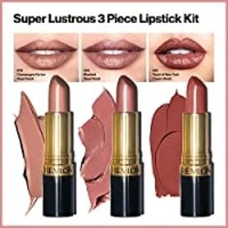 Revlon Super Lustrous Lipstick with Vitamin E and Avocado Oil, 3 Piece Lip Kit Gift Set (420 Blushed - Pearl, 205 Champagne on Ice - Pearl, 325 Toast of New York - Cream), 2.4 oz https://amzn.to/3cIp5dF Revlon Lipstick Champagne On Ice, Revlon Pearl Lipstick, Toast Of New York Lipstick, Revlon Lipstick Swatches, Champagne On Ice, Revlon Lipstick, Revlon Super Lustrous Lipstick, Lipstick Kit, Revlon Super Lustrous