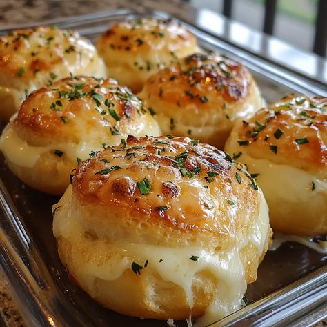 Pillsbury Biscuit Garlic Butter Cheese Bombs Pillsbury Biscuit Recipes, Garlic Cheese Biscuits, Cheese Biscuit, Pillsbury Biscuits, Biscuit Recipes, Cheese Biscuits, Garlic Cheese, Recipes Sweet, Butter Cheese