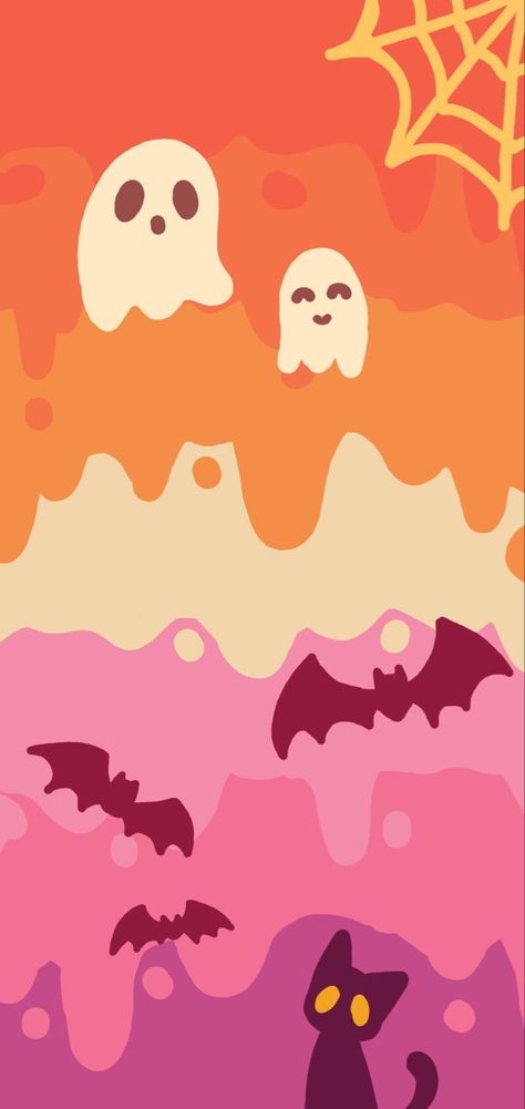 Lesbian Halloween, Lesbian Wallpaper, Genos Wallpaper, Lesbian Flag, Lesbian Art, Lgbt Art, Queer Art, Cool Wallpapers Art, Dessin Adorable