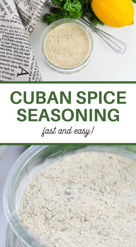 DIY Cuban Spice Seasoning Recipe - 3 Boys and a Dog Blackening Spice, Fajita Spices, Spice Blends Recipes, Seasoning Recipe, Food Substitutions, Homemade Spices, Easy Slow Cooker Recipes, Homemade Tacos, Cuban Recipes