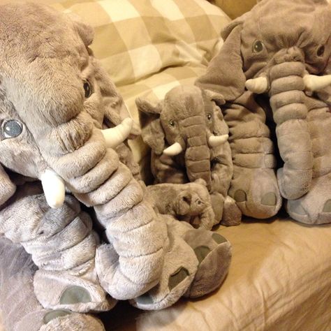 IKEA elephant 🐘 Ikea Elephant, Elephant Plushies, Thai Elephant, My Kind Of Love, Cute Stuffed Animals, Stuffed Animals, Brown And Grey, Lion Sculpture, Elephant