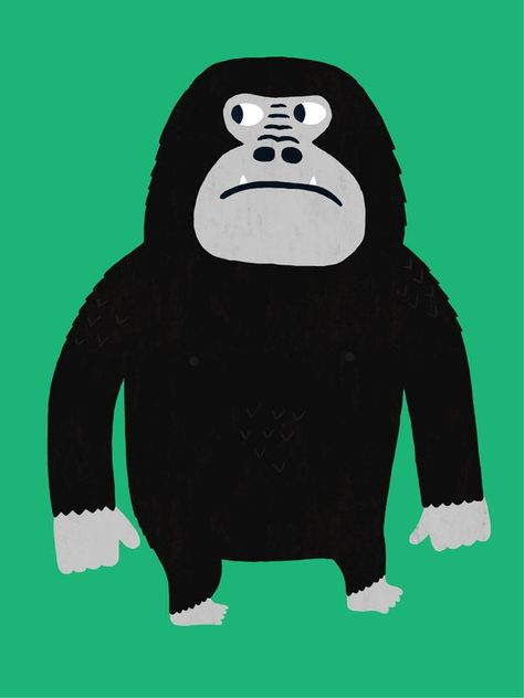 See Creatures, Gorilla Illustration, Posca Art, Keramik Design, Soyut Sanat Tabloları, Animal Graphic, Childrens Illustrations, Children's Book Illustration, 귀여운 동물